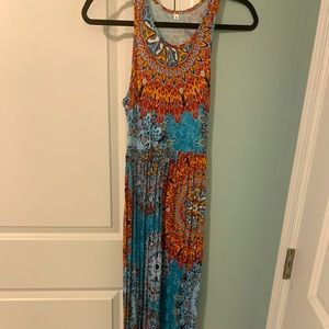 High neck sleeveless maxi dress